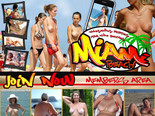 Miami Beach is a great collection of nude beachers sunbathing at the seaside. Fresh teen nudists and nude mature women showing their tits, asses and pussies on the beach.
